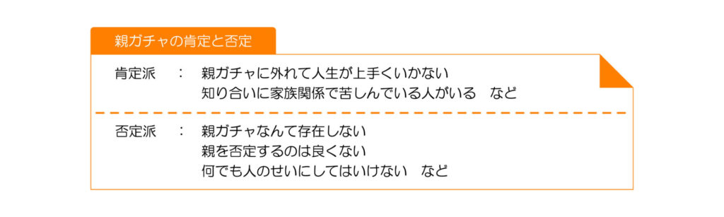 親ガチャの肯定と否定